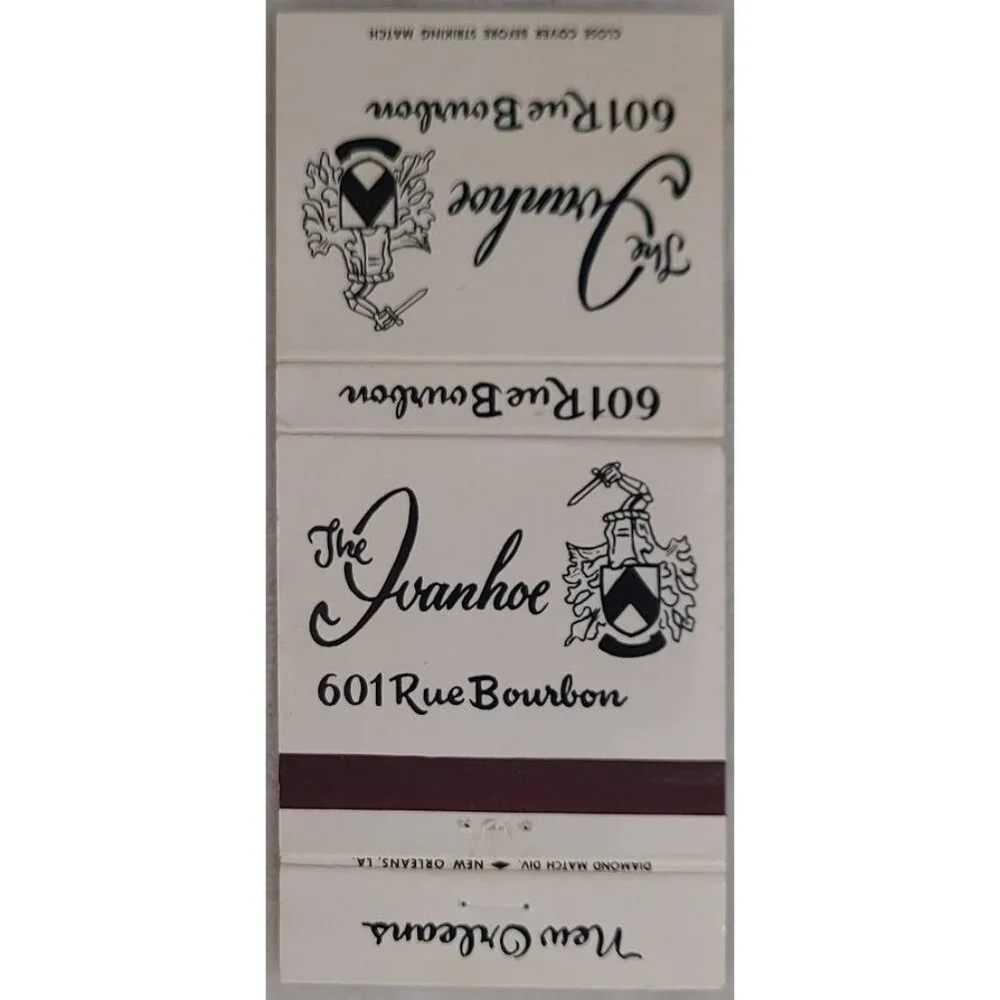 Vintage Matchbook Cover The Ivanhoe Restaurant New Orleans LA - Picture 2 of 4